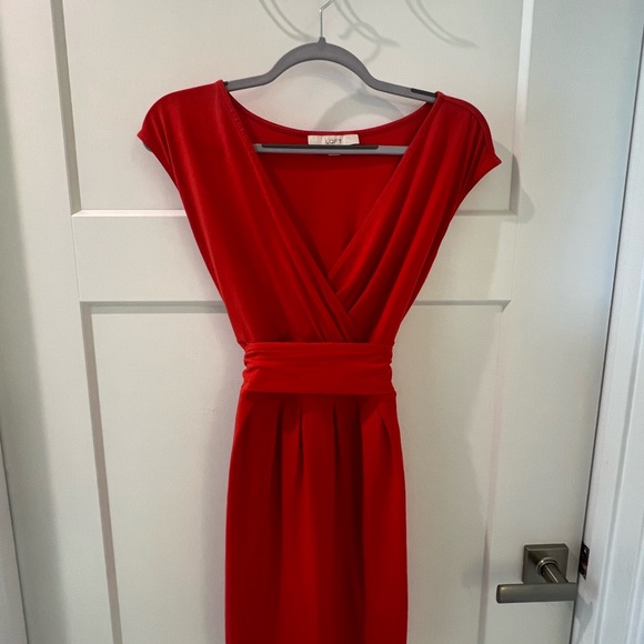 LOFT Dresses & Skirts - LOFT Vibrant Red/ Orange Mini Dress